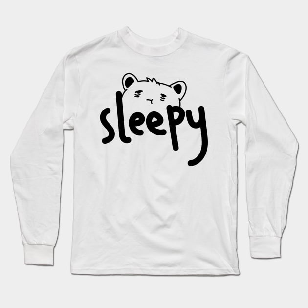 Cute Sleepy Hamster Long Sleeve T-Shirt by VISUALUV